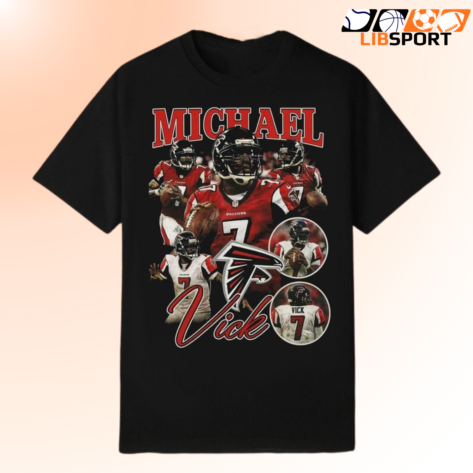 Michael Vick T-Shirt, Atlanta Falcons Tee, Vintage 90s T-Shirt
